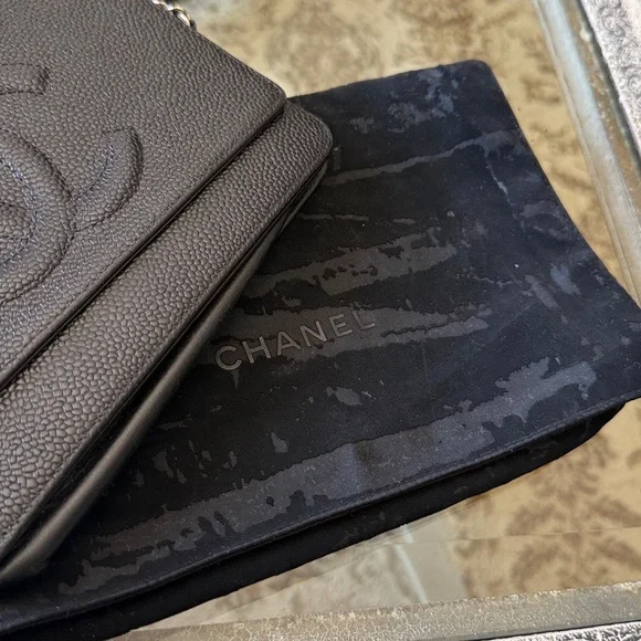 Chanel Black Caviar Leather Wallet on Chain - Picture 7 of 8